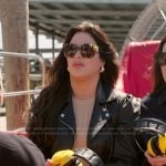 Emily’s black leather jacket on The Real Housewives of Orange County