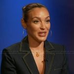 Emily Orozco’s denim blazer on Access Hollywood