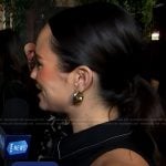 Emily’s black button front sleeveless dress on E! News