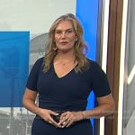 Emily’s navy ruffle hem dress on Today