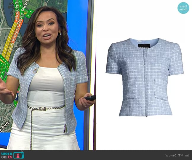 Emporio Armani Tweed Jacket worn by Adelle Caballero on Today