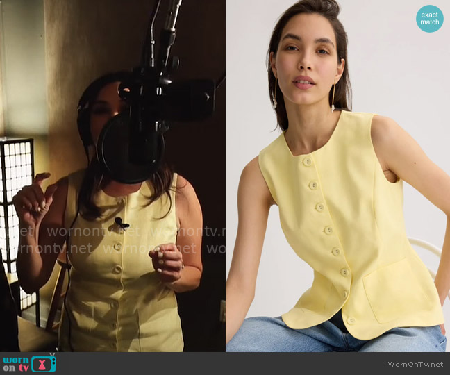 Endless Rose Linen Long Top worn by Amber Lee on CBS Mornings