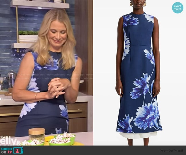 Erdem Sleeveless Midi Dress worn by Dr Wendy Bazilian on Live with Kelly and Mark