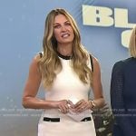 Erin Andrews’ white contrast trim mini dress on Today