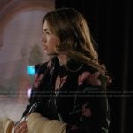 Erin’s black floral jacket on My Life with the Walter Boys