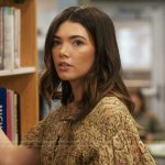 Erin’s green floral print dress on My Life with the Walter Boys