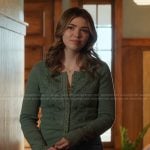 Erin’s green lace front long sleeve top on My Life with the Walter Boys