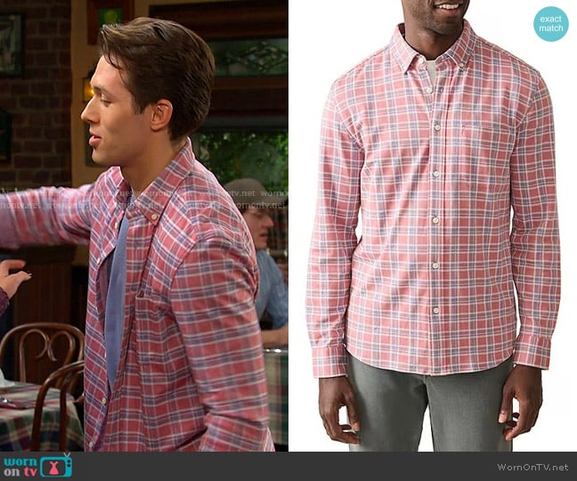 Tate’s pink plaid shirt on Days of our Lives