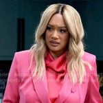 Fatima’s pink suit on Tyler Perrys Sistas