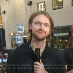 Finneas’s black embroidered shirt on Today