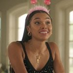 Anika’s black embellished fishnet top on The Summer I Turned Pretty