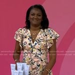 Dr. Angela Lamb’s floral flutter sleeve dress on Today