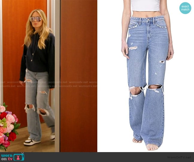 Flying Monkey Super High Rise 90'S Vintage-like Flare Jeans worn by Tamra Judge on The Real Housewives of Orange County