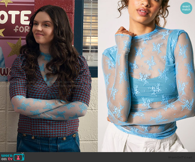 Free People Lady Lux Layering Top worn by Grace (Ellie O’Brien) on My Life with the Walter Boys