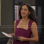 Gabi’s purple mini dress on Days of our Lives