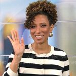 Gabrielle Kerr’s striped cardigan on CBS Mornings