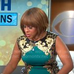 Gayle King’s green and gold dress on CBS Mornings
