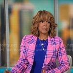 Gayle King’s pink plaid blazer on CBS Mornings