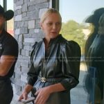 Galyna’s black leather shirtdress on The McBee Dynasty Real American Cowboys