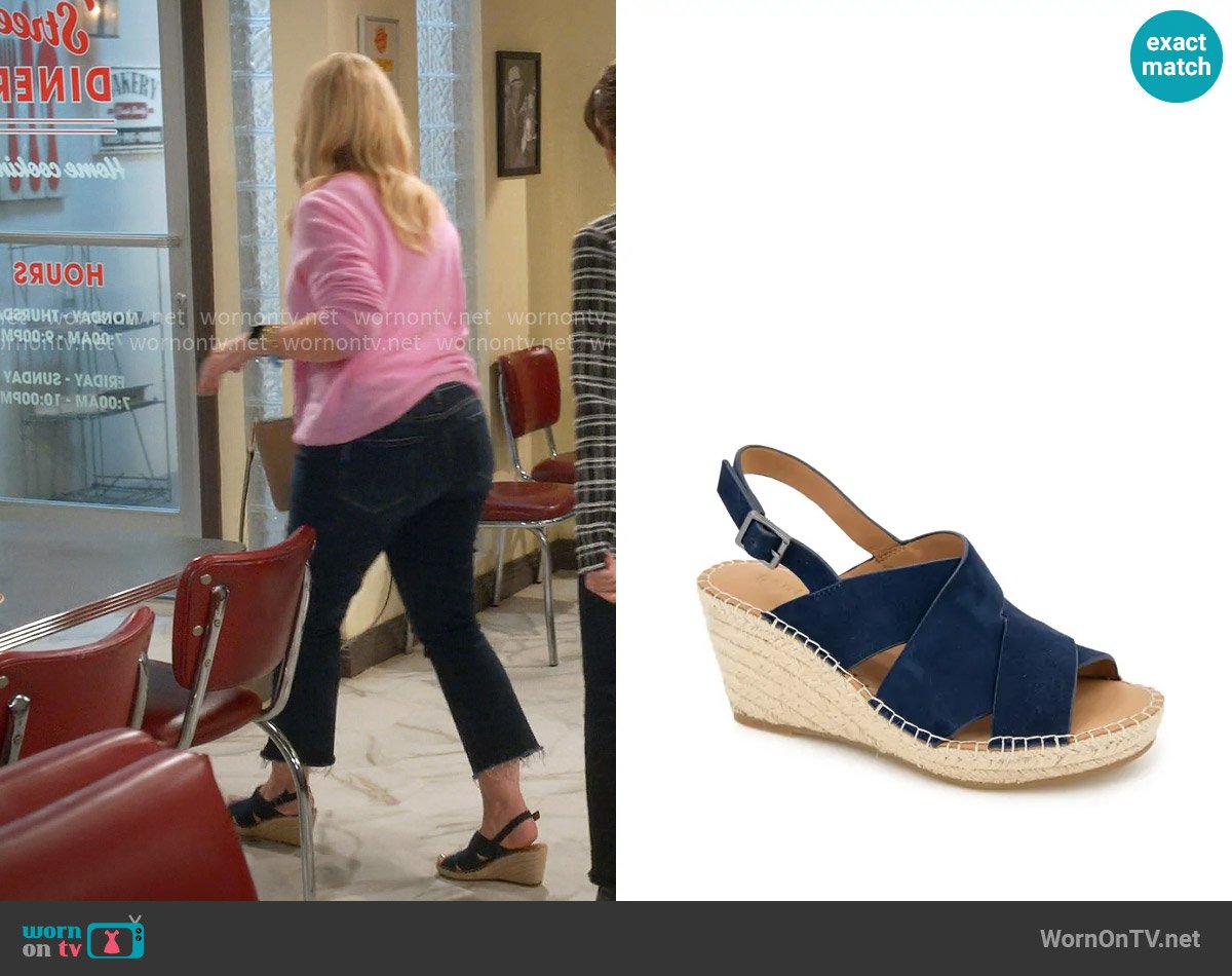 Gentle Souls Claudia Slingback Espadrille Wedge Pump worn by Leanne Murphy (Leanne Morgan) on Leanne