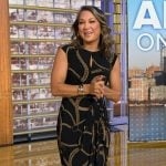 Ginger’s black buckle print dress on Good Morning America