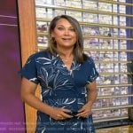 Ginger’s navy floral dress on Good Morning America