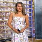 Ginger’s printed tie waist dress on Good Morning America