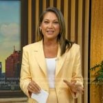 Ginger’s yellow blazer and pants on Good Morning America