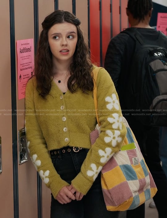 Grace's green floral cardigan on My Life with the Walter Boys