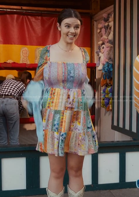 Grace's patchwork print dress on My Life with the Walter Boys