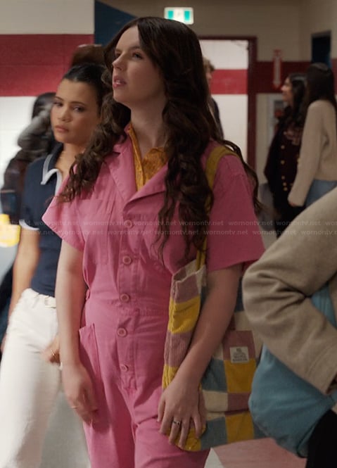 Grace's pink jumpsuit on My Life with the Walter Boys