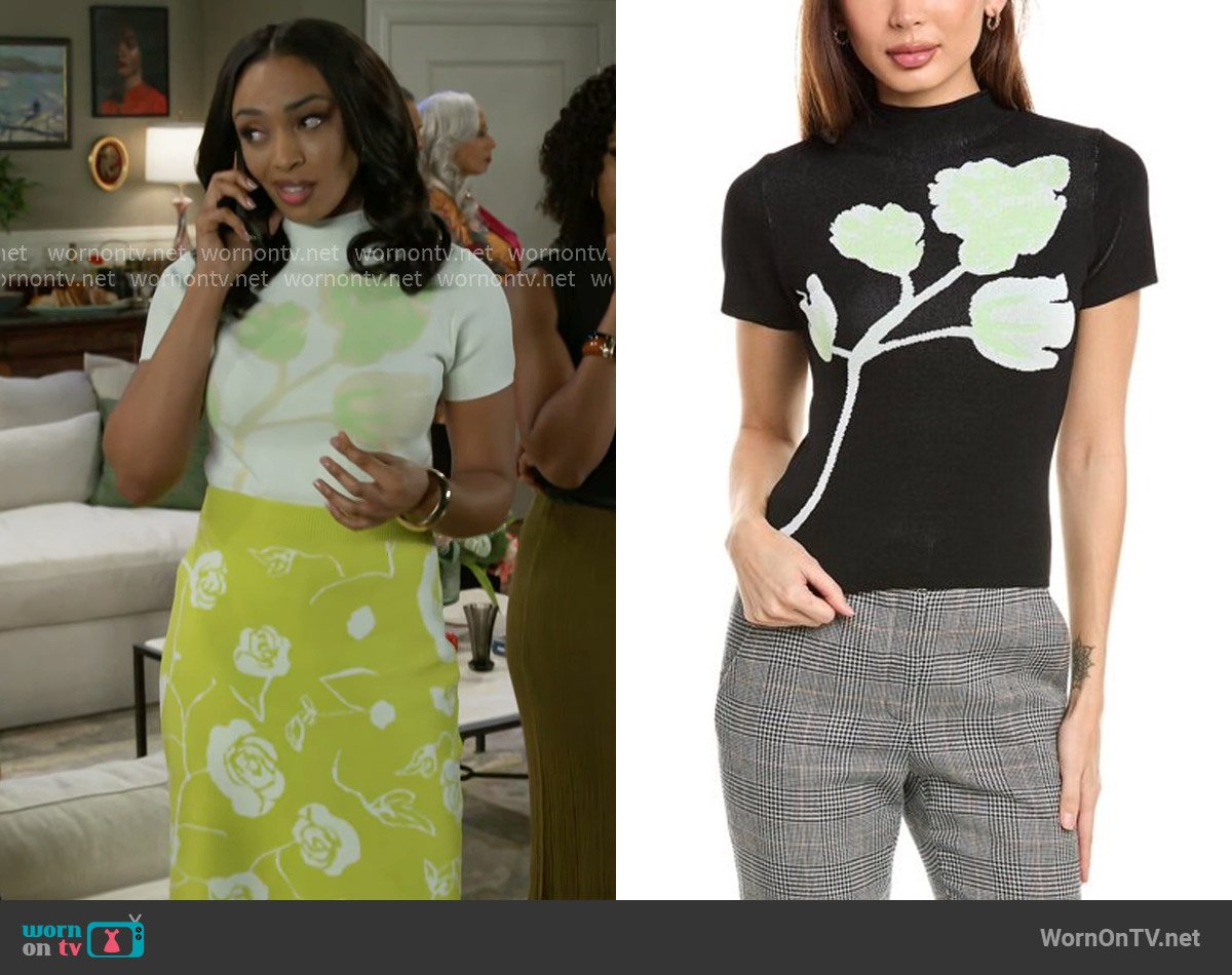 Gracia Floral Knit Top worn by Madison Montgomery (Kenjah) on Beyond the Gates
