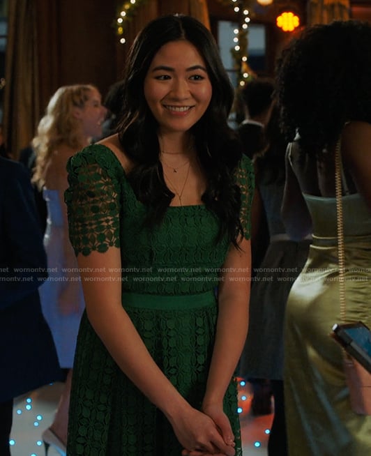 Green lace dress on My Life with the Walter Boys