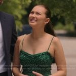 Belly’s green polka dot dress on The Summer I Turned Pretty