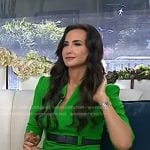 Kim Perell’s green belted dress and studded pumps on Today