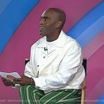 Chris Witherspoon’s green stripe pants on Today