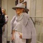 Gretchen’s gray fur jacket on The Real Housewives of Orange County