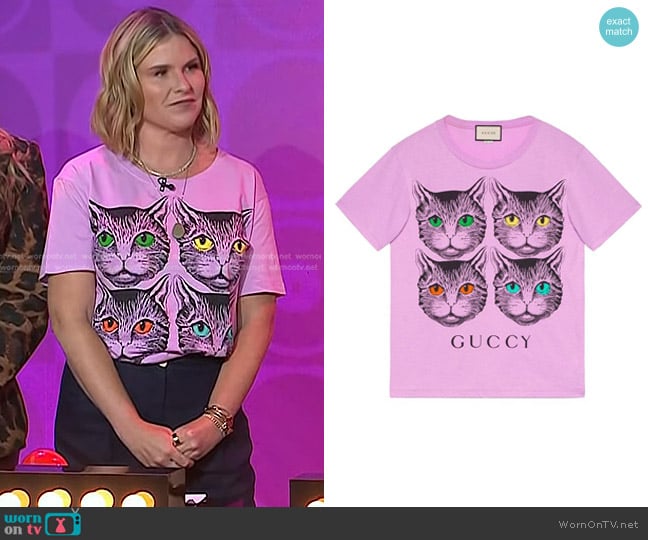 Gucci  Mystic Cat and Guccy Print T-shirt