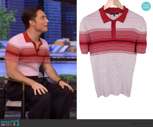 Gucci x Tom Ford Knitted Polo worn by Benito Skinner on Live with Kelly and Mark