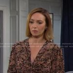 Gwen’s black paisley print dress on Days of our Lives