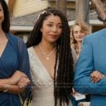 Haley’s floral embroidered gown on My Life with the Walter Boys