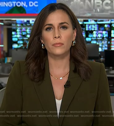 Hallie’s army green blazer on Today