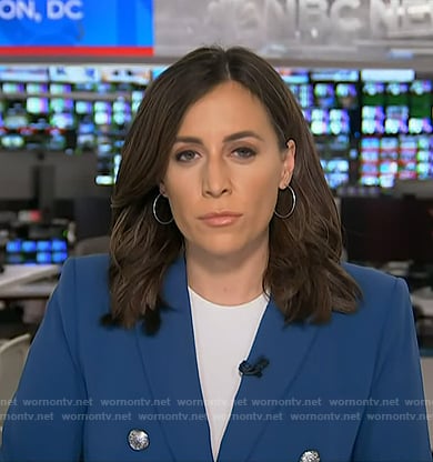 Hallie's blue double breasted blazer on Today