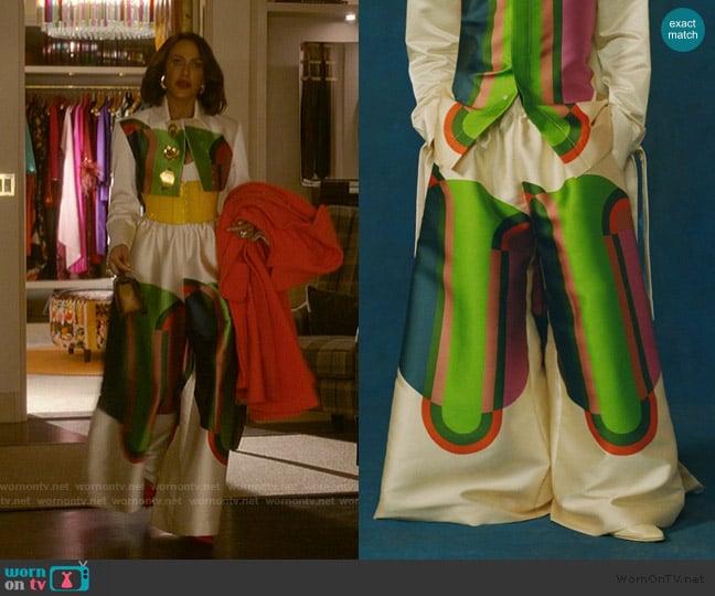 Harbison Soleil Rouge Pyjama Pant worn by Lisa Todd Wexley (Nicole Ari Parker) on And Just Like That
