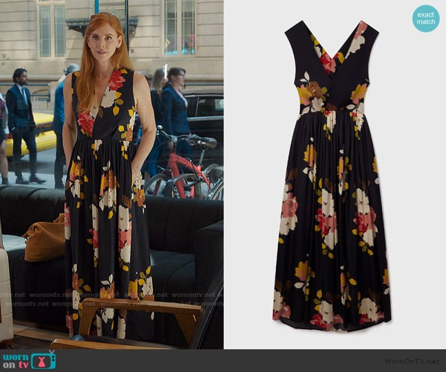 Heidi Merrick Corsica Dress in English Rose worn by Katherine Walter (Sarah Rafferty) on My Life with the Walter Boys