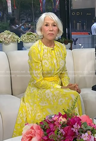 Helen Mirren’s yellow floral maxi dress on Today