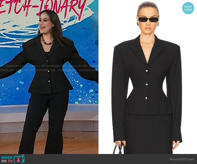 Helsa The Suit Overshirt worn by Donna Farizan on Today