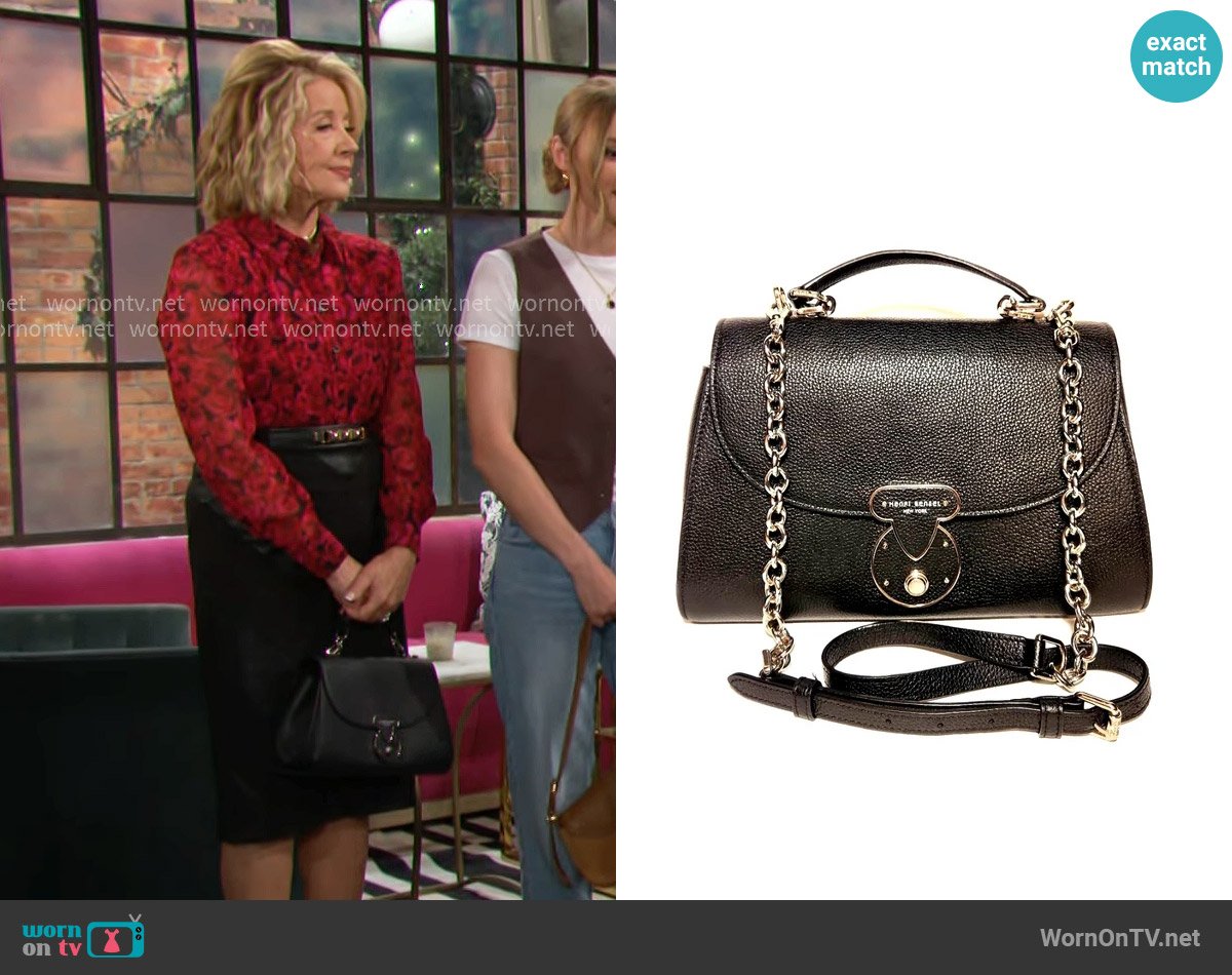 Henri Bendel Lex Satchel worn by Nikki Reed Newman (Melody Thomas-Scott) on The Young and the Restless