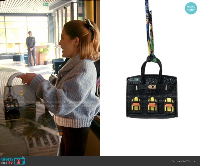 Hermes Birkin Faubourg Mini Handbag Charm worn by Stephanie Shojaee (Stephanie Shojaee) on The Real Housewives of Miami