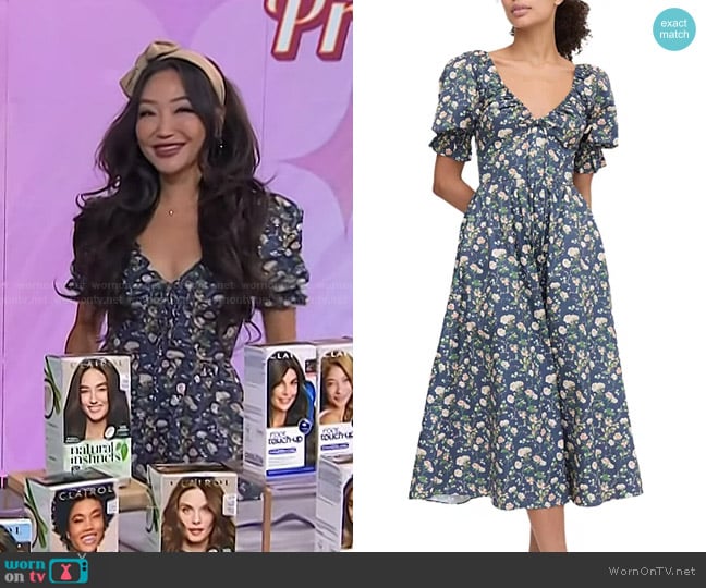 Hill House Home The Ophelia Dress in Navy Bluebonnet worn by Michelle Parks on Today